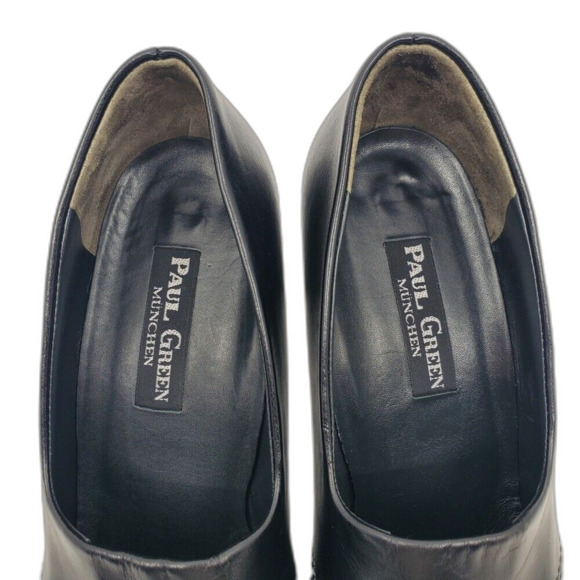 Paul Green Women Shoes UK 5 US 7 Brown Leather Heel Square Toe - Picture 4 of 11